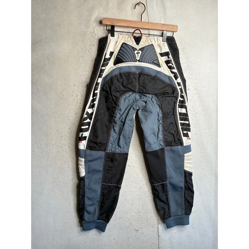 Fox Racing Motocross Pants Mens 34 Black Grey White MX BMX Riding Gear Vintage
